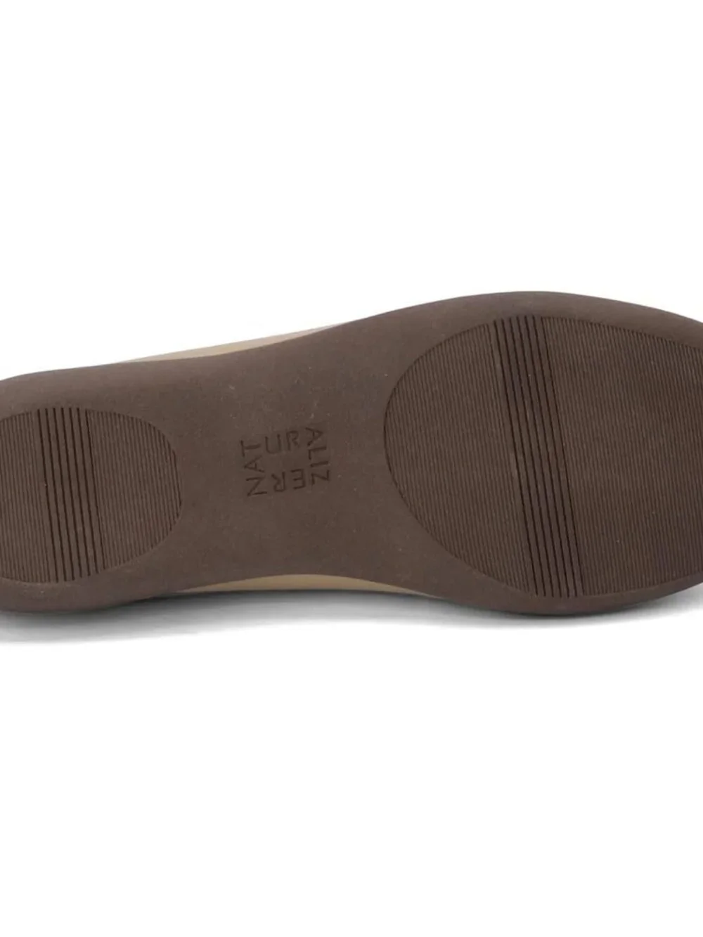 Women's Flexy Ballet Flat in Nude, Size 7 Wide - Padded Comfort & Slip-On Design